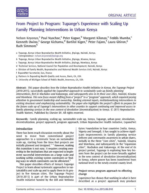RH-Matters,-July-2015,-From-Project-to-Program,-Keyonzo-et-al