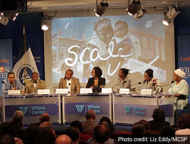 The Maternal and Child Survival Program (MCSP) organized a Wilson Center event to highlight country experience with scaling up high-impact health interventions. The panels were comprised of global development leaders, governmental and non-governmental stakeholders from DRC, Nigeria, and Rwanda. For more information and access to the full recording, visit https://www.wilsoncenter.org/event/successful-country-led-scale-rmncah-interventions.